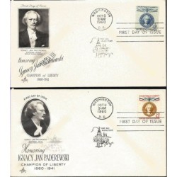 USA 1960, Muzyka: Paderewski, Kraków. FDC