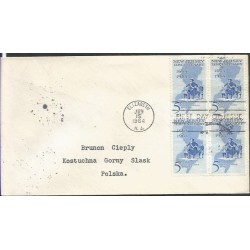 USA 1964, Stan New Jersey, osadnictwo. FDC z obiegu do Polski