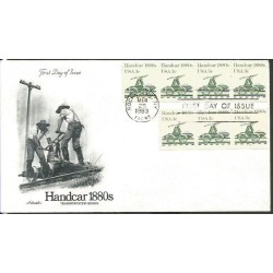 USA 1983, Drezyna, kolej. FDC