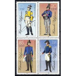 Niemcy NRD 1986, Listonosze, pocztylion, poczta. Czwórka **