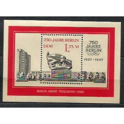 Niemcy NRD 1987, Berlin, 750 lat, pomnik, Lenin. Blok **