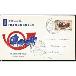 Włochy 1960, Dzień znaczka, poczta, dyliżans. FDC