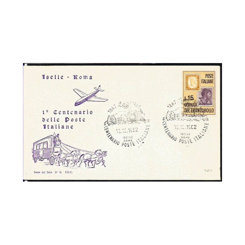 Włochy 1962, 100 lat poczty włoskiej. Rzym