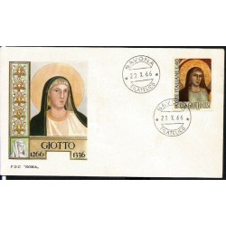 Włochy 1966, Giotto, malarstwo, rzeźba. FDC