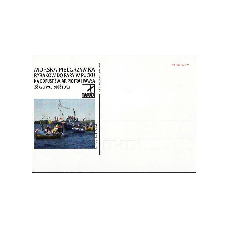 Kartka Gdańsk 2008, Puck, rybacy, pielgrzymka