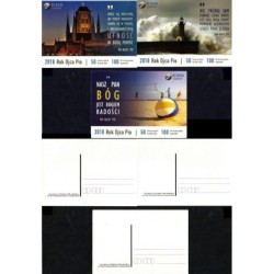 Kartka Gdańsk 2018, Święty Ojciec Pio. Komplet 3 kartek