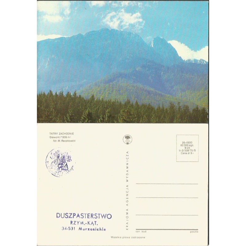 Tatry Zachodnie, Giewont. 1975, bez obiegu