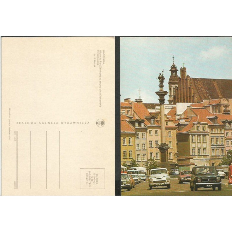 Warszawa, plac Zamkowy, kolumna Zygmunta III Wazy. 1979, bez obiegu