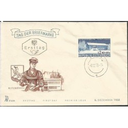 Austria 1958, Kitzbühel, urząd pocztowy, poczta. FDC