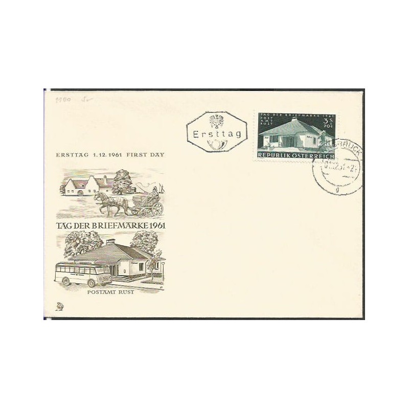 Austria 1961, Dzień znaczka, poczta. FDC