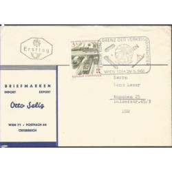 Austria 1961, Transport, kolej, autobus, statek. FDC