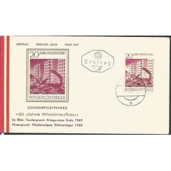 Austria 1965, Odbudowa po wojnie, riuny. FDC