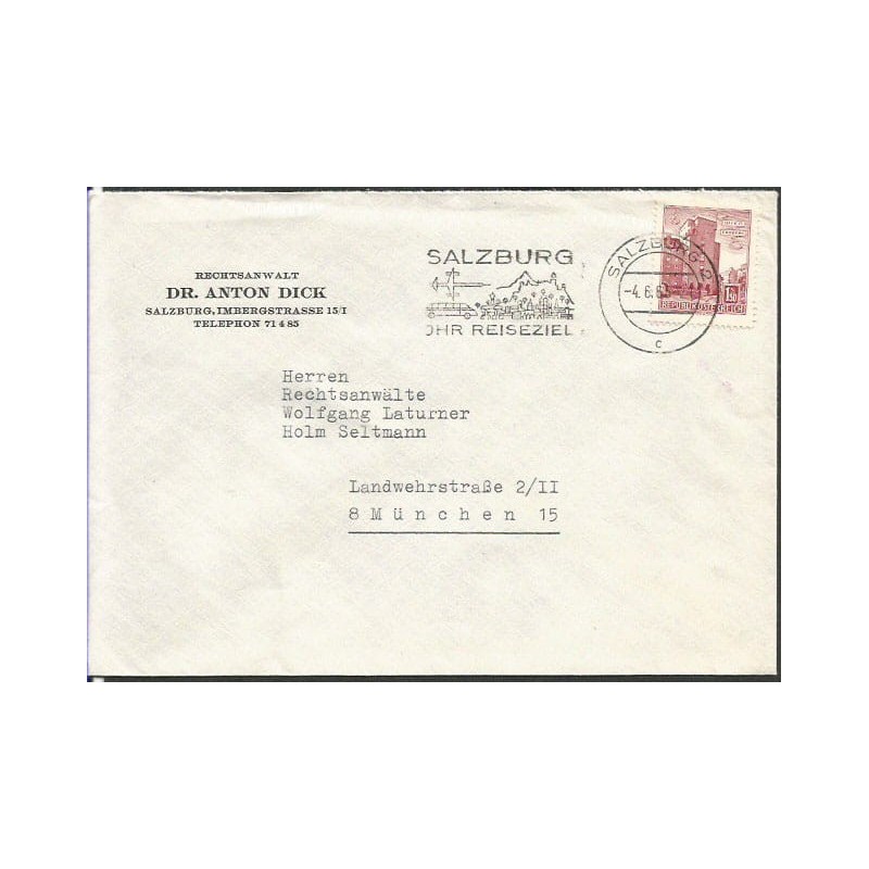 Austria 1965, Turystyka, góry, autobus. Salzburg