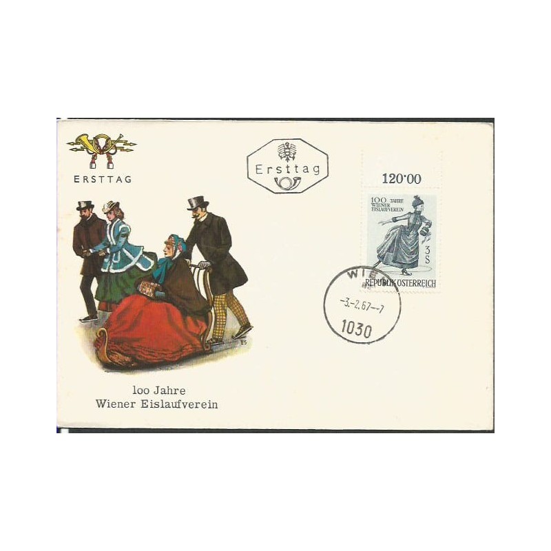 Austria 1967, Łyżwiarstwo. FDC