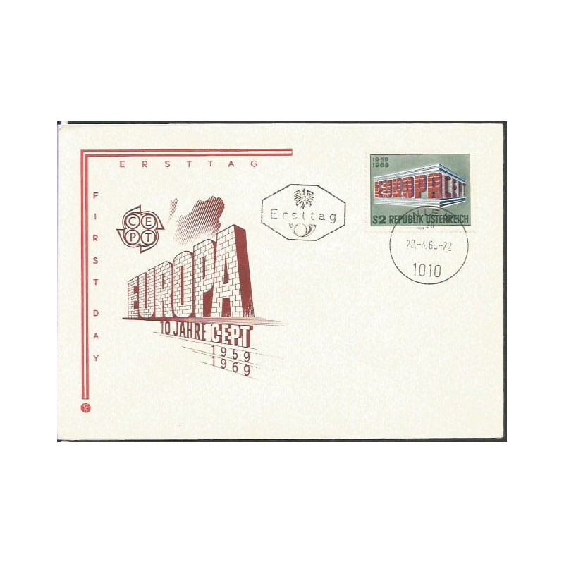 Austria 1969, EUROPA CEPT. FDC