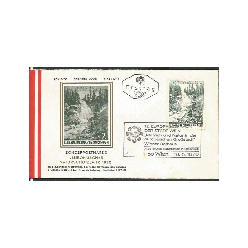 Austria 1970, Ochrona przyrody. FDC