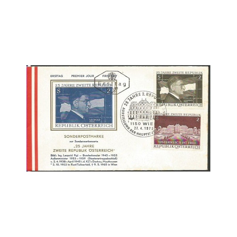 Austria 1973, II republika, polityka. FDC