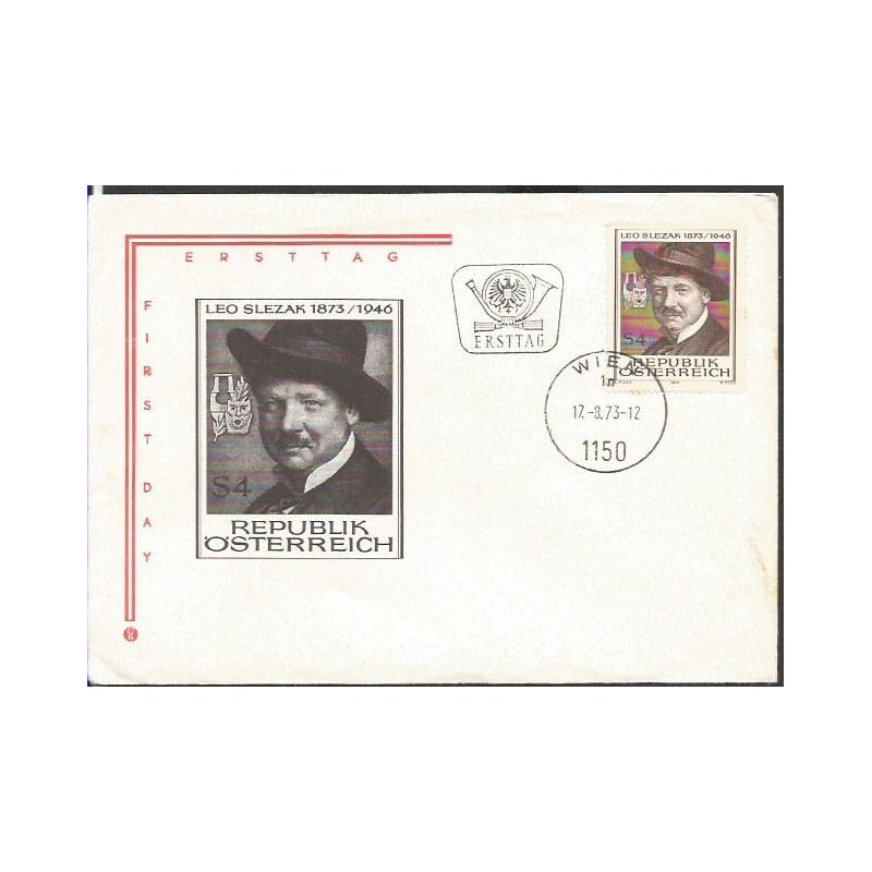 Austria 1973, L. Slezak, opera, teatr. FDC