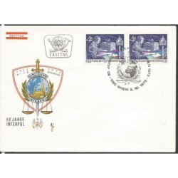 Austria 1973, Policja, interpol. FDC