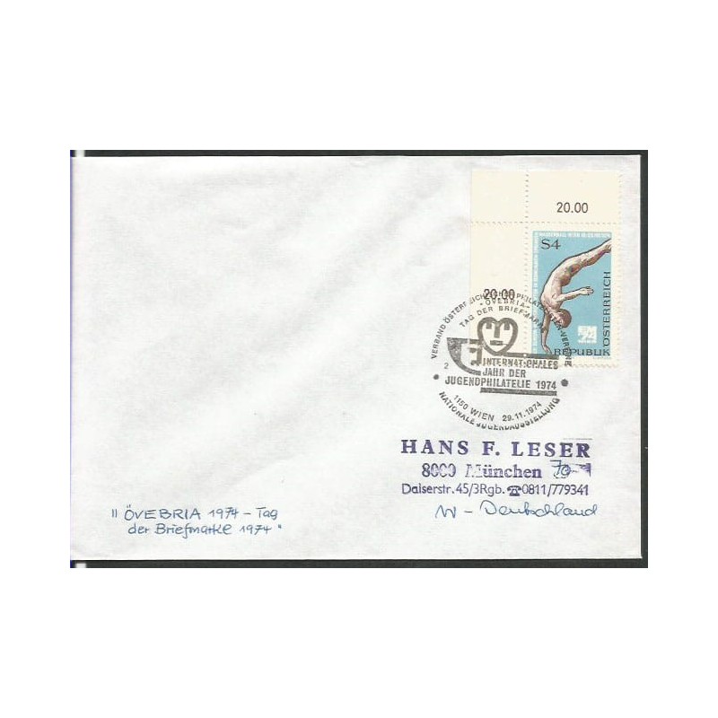 Austria 1974, Dzień znaczka, młodzież. Wiedeń