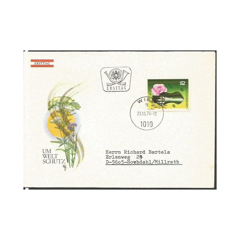 Austria 1974, Ochrona przyrody. FDC