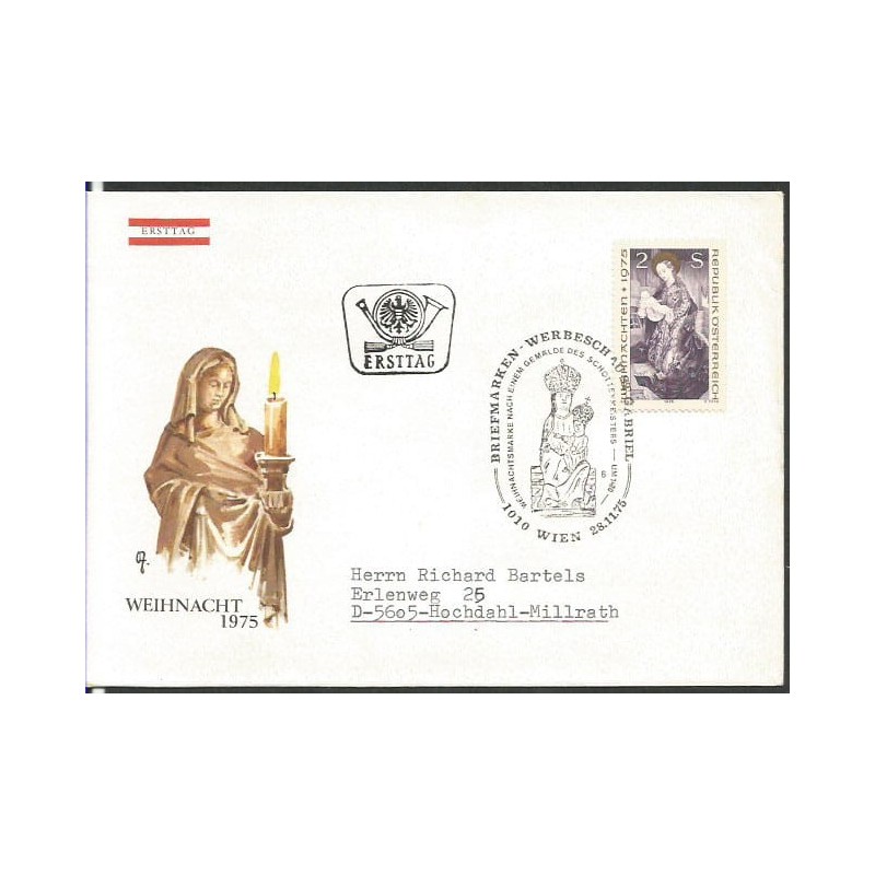 Austria 1975, Boże Narodzenie. FDC