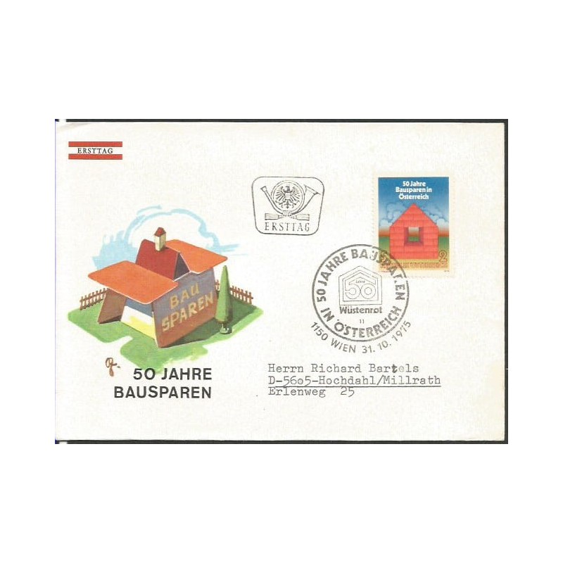 Austria 1975, Budownictwo. FDC