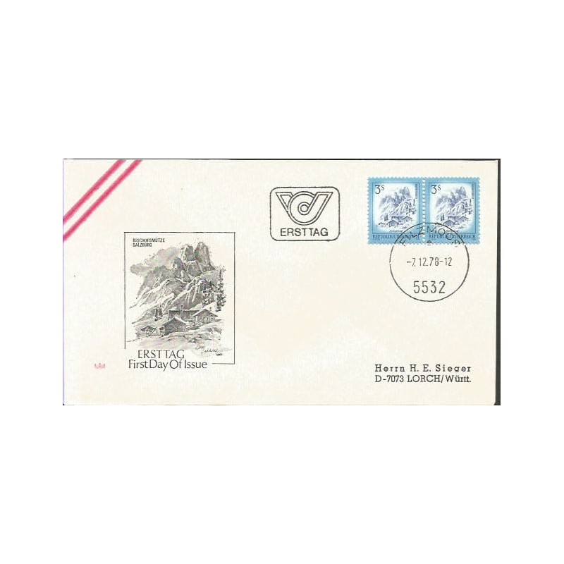 Austria 1978, Salzburg, góry. FDC