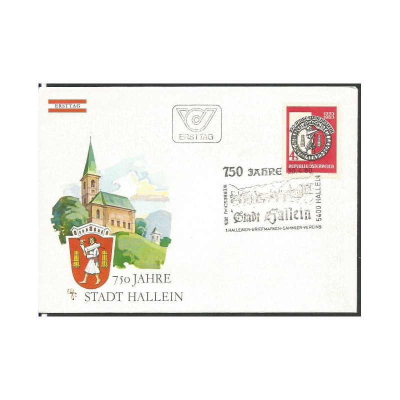 Austria 1980, Hallein, herb. FDC