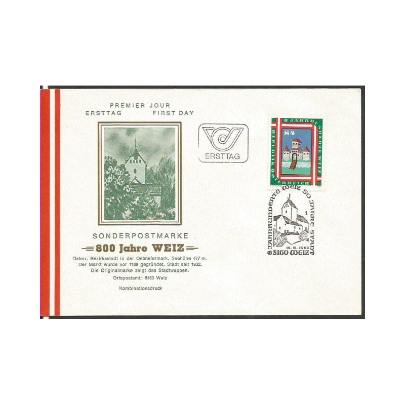 Austria 1982, Weiz, herb. FDC
