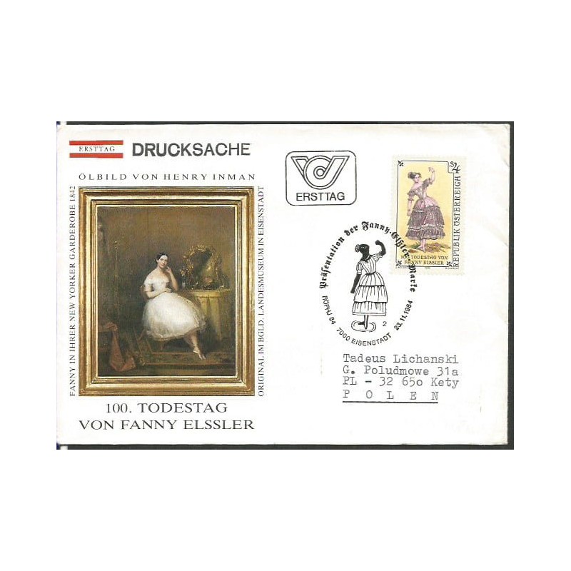Austria 1984, F. Elssler, balet. FDC