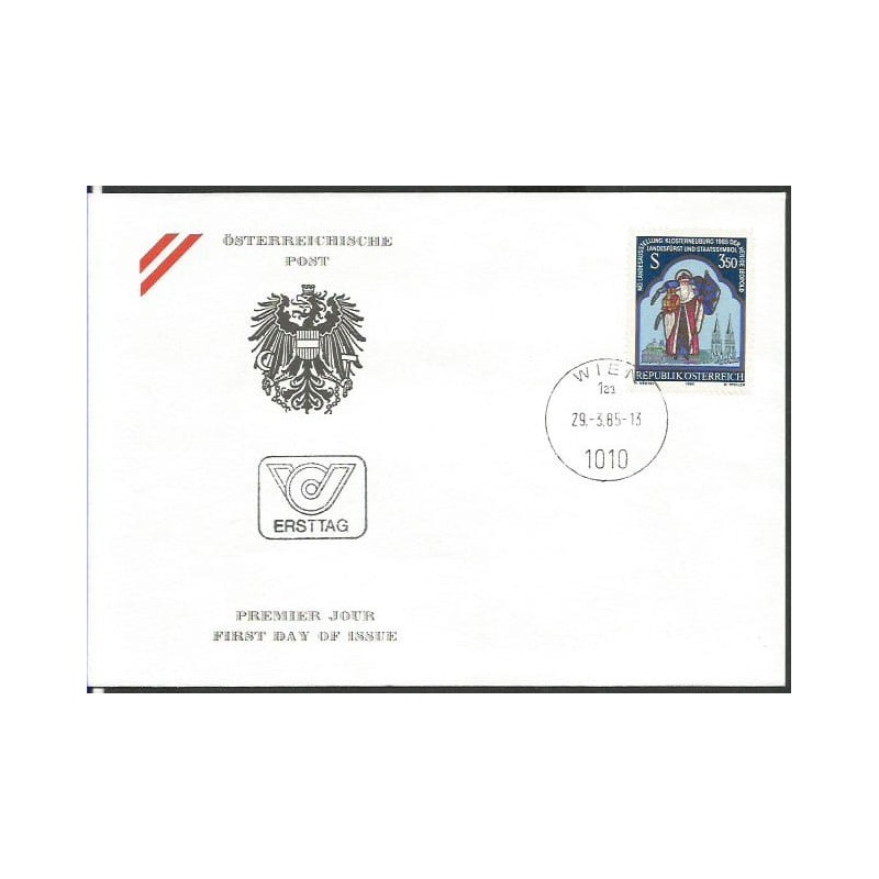 Austria 1985, Święty Leopold. FDC