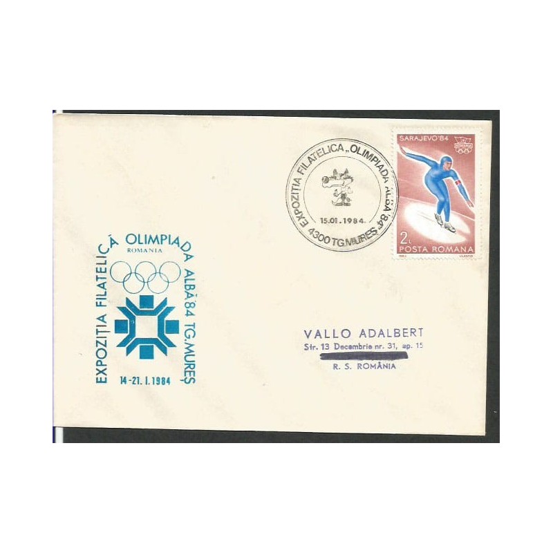 Rumunia 1984, Olimpiada zimowa Sarajewo, wystawa. Tirgu Mures