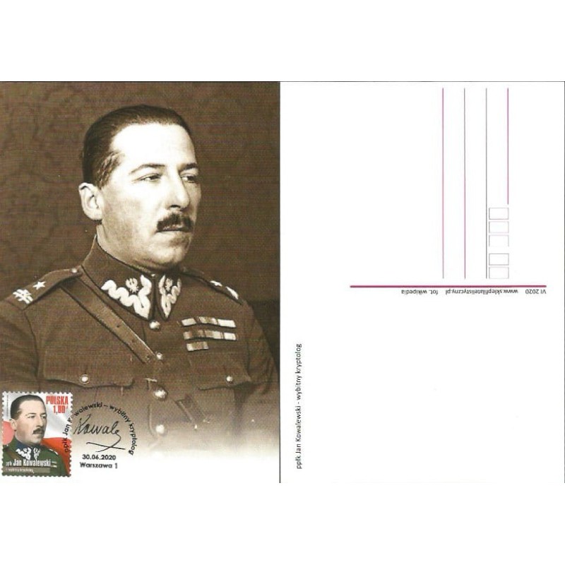 Fi 5068 karta maksimum. Jan Kowalewski - wybitny kryptolog. Warszawa 2020