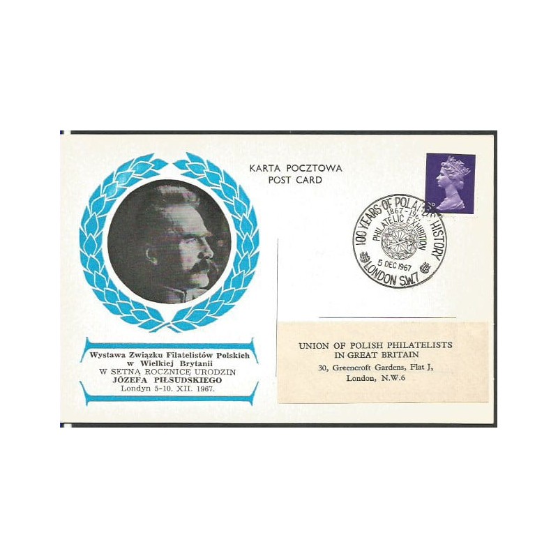 Wielka Brytania 1967, Józef Piłsudski, wystawa. Londyn