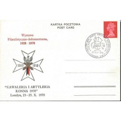 Wielka Brytania 1970, Kawaleria i artyleria, polskie powstania. Londyn, ilustrowana koperta