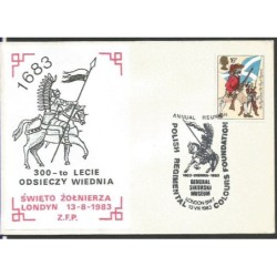 Wielka Brytania 1983, Odsiecz wiedeńska 1683, Sikorski, instytut, ilustrowana koperta