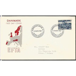Dania 1967, EFTA, strefa wolnego handlu, Unia. FDC