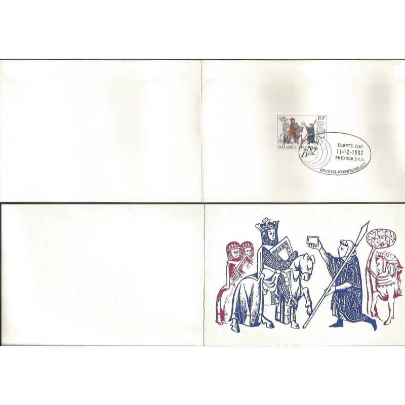 Belgia 1982, List do króla, rycerze. Belgica 1982. Karnet
