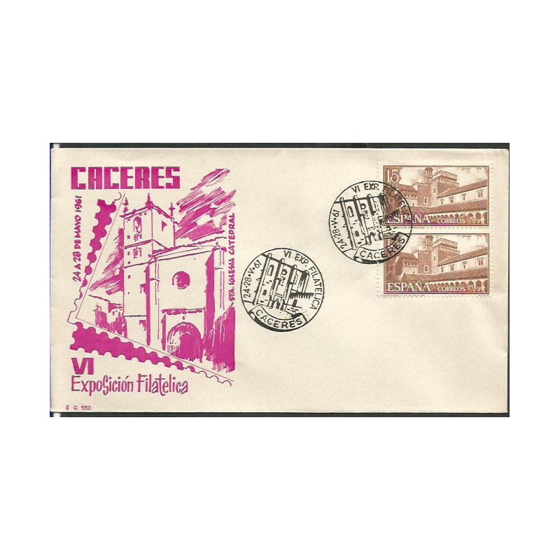 Hiszpania 1961, Wystawa filatelistyczna. Caceres