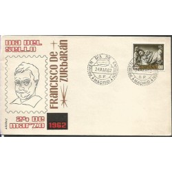 Hiszpania 1962, F. de Zurbaran, malarstwo. FDC