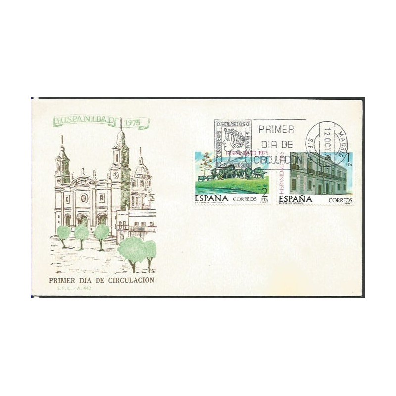 Hiszpania 1975, Dziedzictwo, zabytki, Urugwaj. FDC
