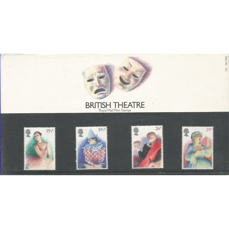 Wielka Brytania 1982, Teatr ** Folder z czystymi znaczkami