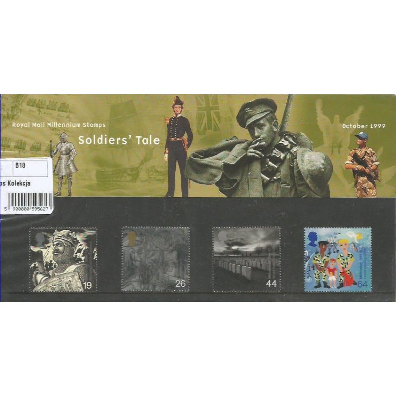 Wielka Brytania 1999, Millennium, tysiąclecie, osiągnięcia. Seria 10 ** Folder z czystymi znaczkami