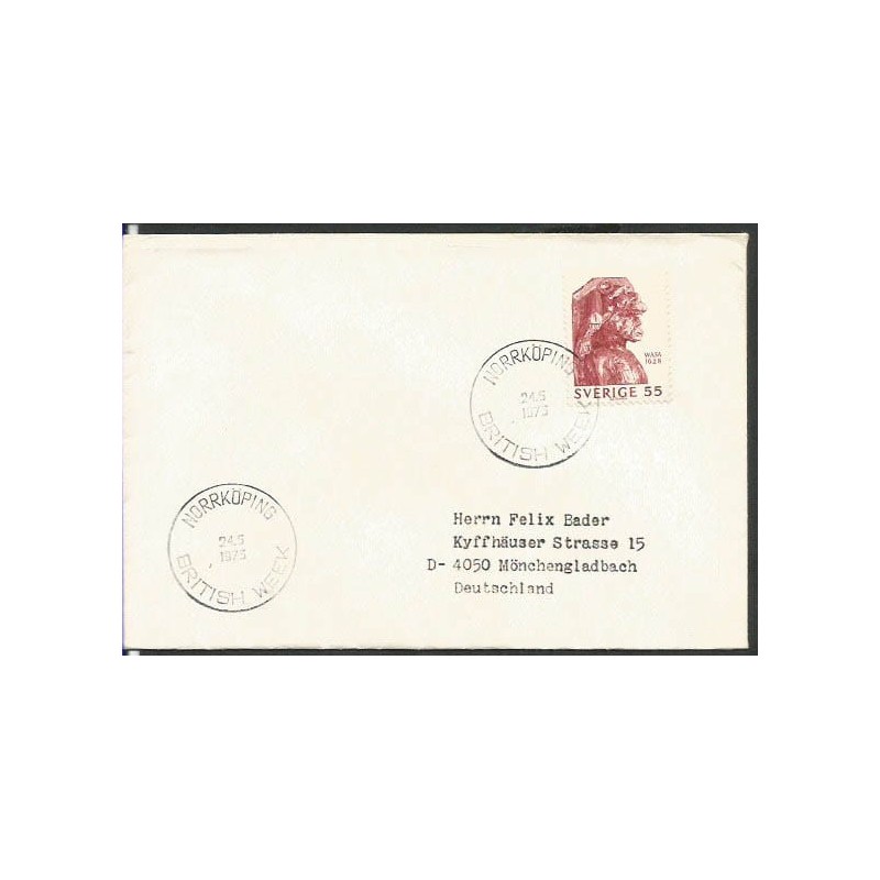 Szwecja 1973, Okręt Wasa. FDC. CZ. SŁANIA