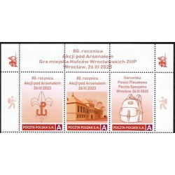 2023 Personalizowany. Harcerstwo, Akcja pod Arsenałem, poczta harcerska nr 28 Szaniec Wrocław, ZHP. Pasek **