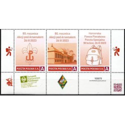 2023 Personalizowany. Harcerstwo, Akcja pod Arsenałem, poczta harcerska nr 28 Szaniec Wrocław, ZHP. Pasek **