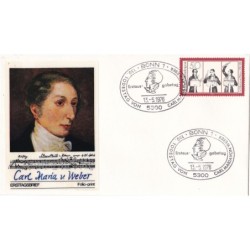 Niemcy 1976, C. M. Weber, muzyka. FDC