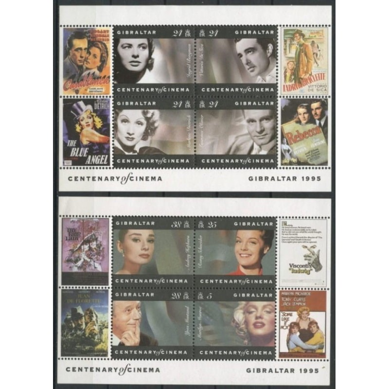 Gibraltar 1995, Kino, film, M. Monroe, A. Hepburn, I. Bergman **