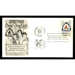 USA 1960, Harcerstwo dziewcząt, ognisko, 50 lat. FDC